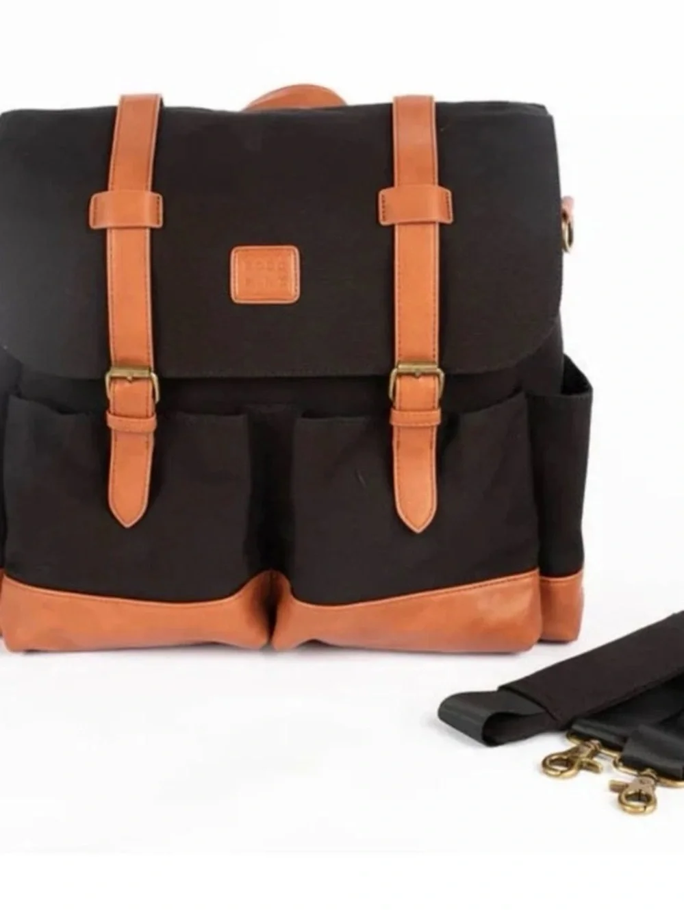 NWT BODOMINT Original Black Bag Convertible Backpack Messenger Bag